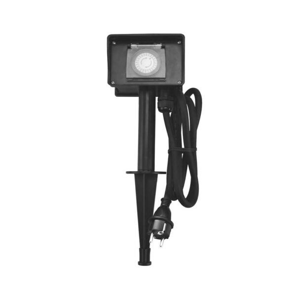 Entac Garden Socket Extension Cord 2 Sockets 1.5m IP44 with Timer