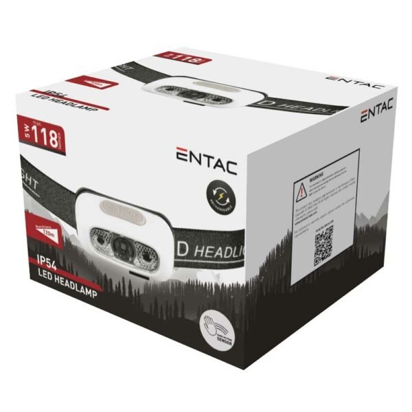 Entac Φακός Κεφαλής 5W 1200mAh Άσπρο - Image 2