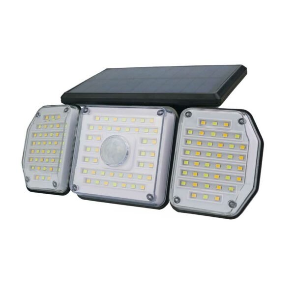Entac Solar Plastic Wall Lamp 2.3W SMD 3 head with PIR + Τηλεχειριστήριο