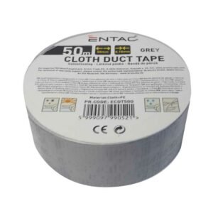 Entac Ταινία Αυτοκόλλητη Υφασμάτινη 0.18x50mm Γκρί 50m
