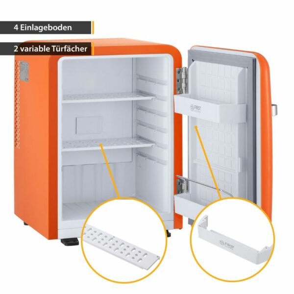 First Austria FA-5172-3-OR Πορτοκαλί ρετρό mini bar R600, 22dB – μικτά 40L - Image 5