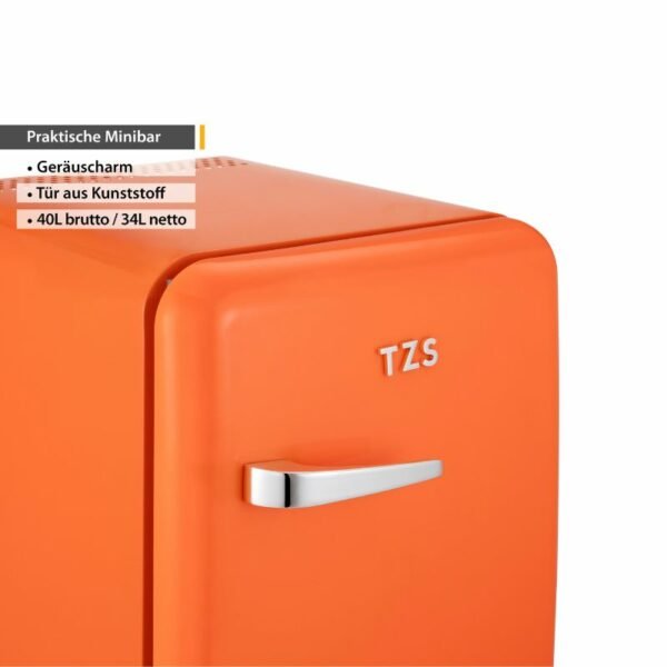 First Austria FA-5172-3-OR Πορτοκαλί ρετρό mini bar R600, 22dB – μικτά 40L - Image 8