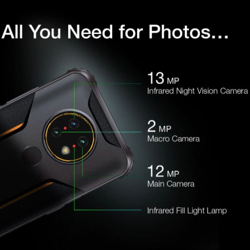 AGM H3 Μαύρο αδιάβροχο κινητό τηλέφωνο ανθεκτικό σε πτώση IP68/IP69K με Dual SIM & Camera, Bluetooth, USB, SD, NFC, GPS, 4G, Android 11, οθόνη HD 5.7″ και κάμερα νυχτερινής λήψης - Image 10