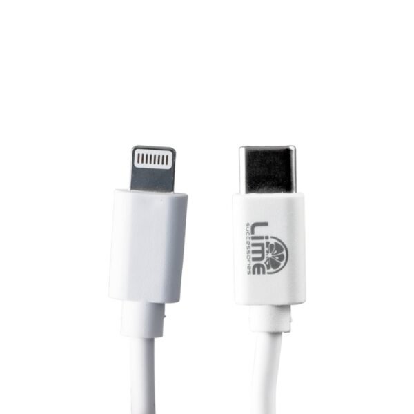 Lime LCL02 Λευκό Kαλώδιο USB Type-C σε Lightning 4.0A, 2m για φόρτιση και δεδομένα-24W - Image 3