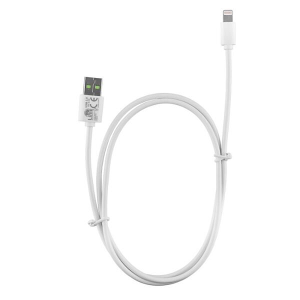 Lime LUL01 Λευκό Kαλώδιο USB-Α σε Lightning Long 2.4A, 1m για φόρτιση και δεδομένα-12W - Image 3