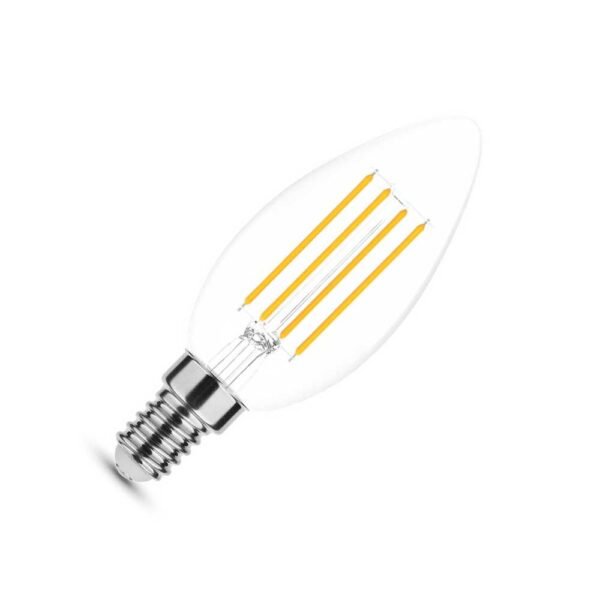 Modee LED Filament Κερί 4W E14 360° Θερμό Λευκό 2700K Υψηλής Φωτεινότητας - Image 2