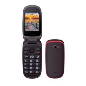 Maxcom MM818 (Dual Sim) 2,4" με Μεγάλα Πλήκτρα, Ραδιόφωνο (Λειτουργεί χωρίς Handsfree) και Πλήκτρο Έκτακτης Ανάγκης Μαύρο-Κόκκινο