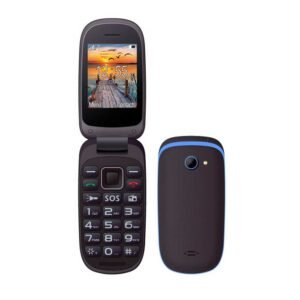 Maxcom MM818 (Dual Sim) 2,4" με Μεγάλα Πλήκτρα, Ραδιόφωνο (Λειτουργεί χωρίς Handsfree) και Πλήκτρο Έκτακτης Ανάγκης Μαύρο-Μπλέ