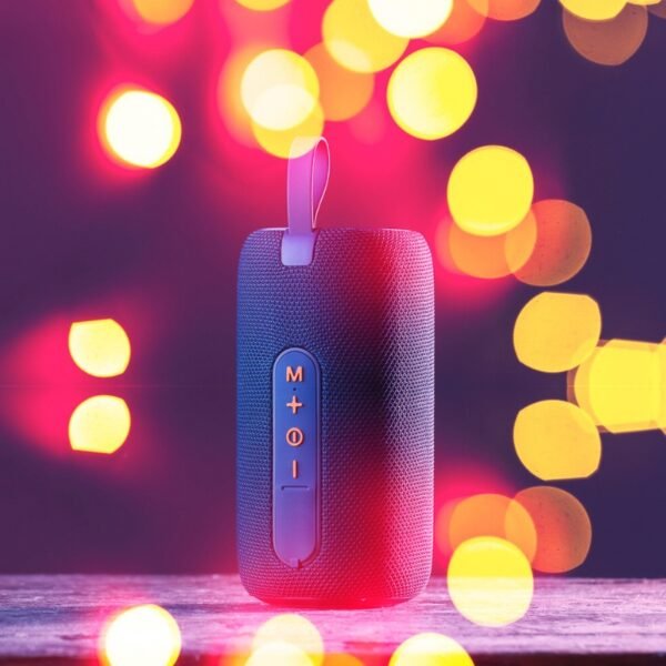 Osio OBT-8000BU Μπλε αδιάβροχο φορητό ηχείο LED με IPX4, Bluetooth, USB, κάρτα TF, FM και TWS-16W - Image 14
