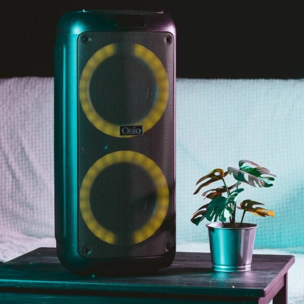 Osio OBT-8035 Φορητό ηχείο Bluetooth με USB, LED, AUX, TF, RC, FM,TWS, είσοδος για ενσ. μικρόφωνο, ασ. μικρόφωνο και τηλεχειριστήριο – 80W - Image 14