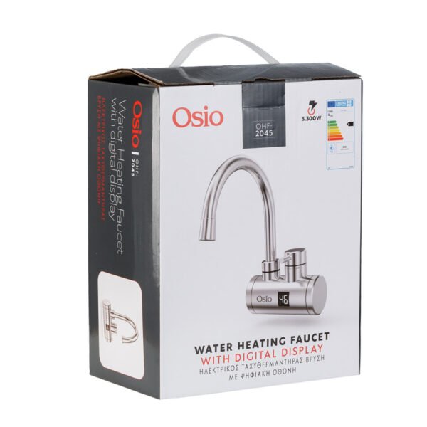 Osio OHF-2045 Ηλεκτρικός ταχυθερμαντήρας βρύση τοίχου με οθόνη inox για μπάνιο 3300W - Image 11