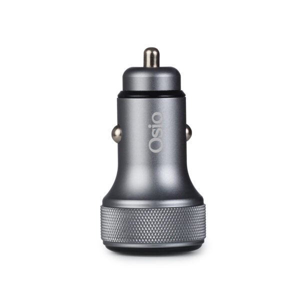Osio OTU-6038 Ανθρακί ταχυφορτιστής αυτοκινήτου με USB-A και Type-C-38W - Image 3