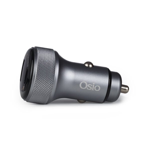 Osio OTU-6038 Ανθρακί ταχυφορτιστής αυτοκινήτου με USB-A και Type-C-38W - Image 2