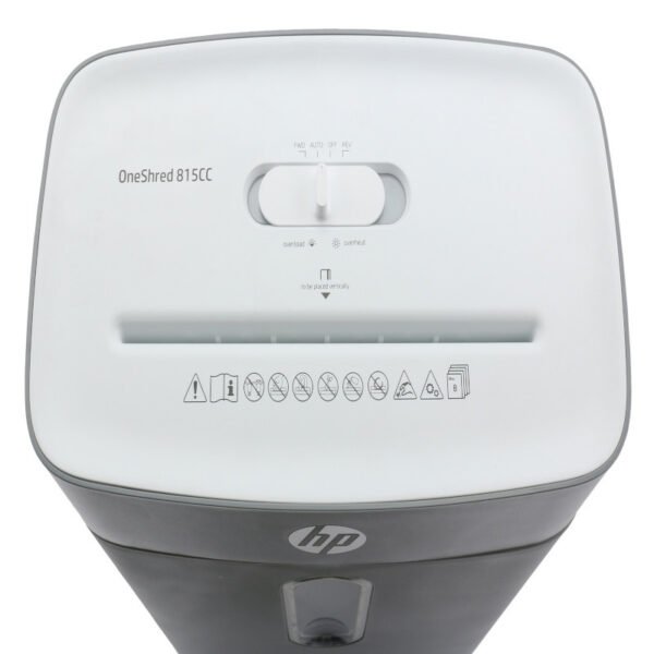 HP OneShred 815CC-2824 Γκρι Καταστροφέας εγγράφων με συνδετήρες και καρτών Cross Cut P4 – 8 x A4 – 15L, 200W - Image 6