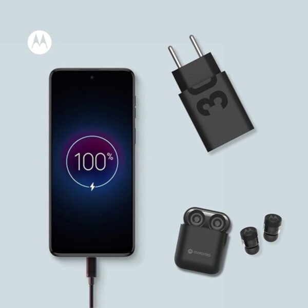 Motorola SJMC302 Μαύρος ταχυφορτιστής Type-C με USB-PD και καλώδιο 1μ. Type-C σε Type-C-30W - Image 17