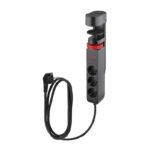 Olympia SL 3000 (41211) Πολύπριζο 3 θέσεων με σφιγκτήρα και διακόπτη μαύρο