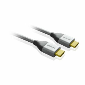 Philips SWV3452S/10GRS Επιχρυσωμένο πλεκτό καλώδιο HDMI High Speed 4K 60 FPS 18 Gbps με ethernet αρσενικό σε αρσενικό 1.8 m