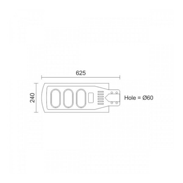 Spot Light 6551 Ηλιακό Φωτιστικό Δρόμου με Τηλεχειριστήριο και Ψυχρό Λευκό Φως σε Ανθρακί Χρώμα - Image 2