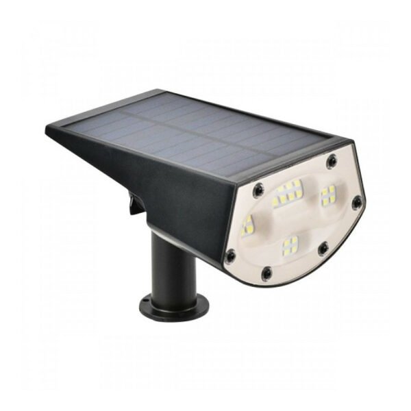 Spot Light 6602 Καρφωτό Ηλιακό Φωτιστικό με Θερμό Λευκό Φως σε Μαύρο Χρώμα - Image 2