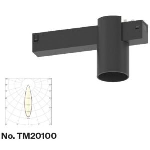 Inlight Φωτιστικό spot LED 10W, 3CCT, 24° για μαγνητική ράγα 220V, σε μαύρη απόχρωση D:6x9.5cm (TM20100)