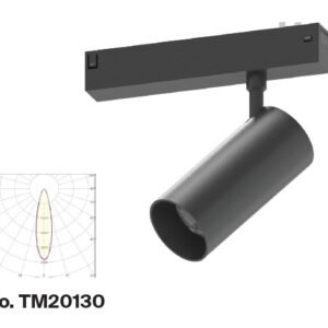 Inlight Φωτιστικό spot LED 18W, 3CCT, 24° για μαγνητική ράγα 220V, σε μαύρη απόχρωση D:5,5x12cm (TM20130)