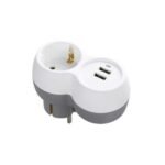 Technik Αντάπτορ με 1 Σούκο + 2 USB Προστασία Παιδιών