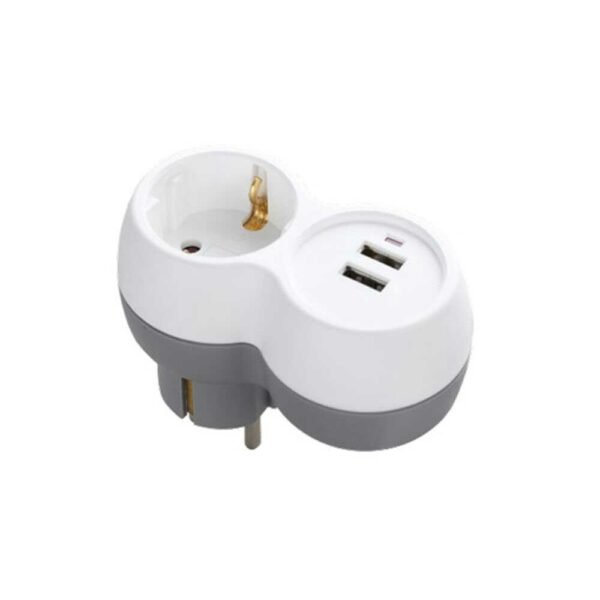 Technik Αντάπτορ με 1 Σούκο + 2 USB Προστασία Παιδιών