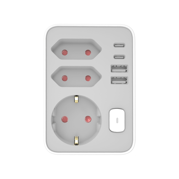 Technik 1-Σούκο + 2-Διπολικές με 2xUSB A + 2xType C 16Α με Προστασία Παιδιών