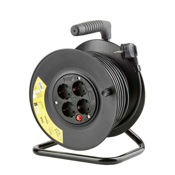 Technik Επαγγελματικό Στροφείο 4 x πρίζες 25m 1,5mm2 (black) - Image 3