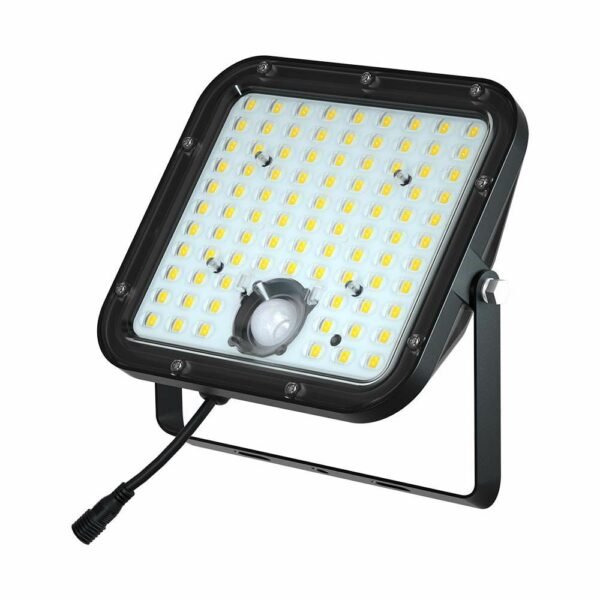 V-TAC 10310 Ηλιακός Προβολέας LED 30W Φυσικό Λευκό 4000K με Μαύρο Σώμα και Αισθητήρα Κίνησης
