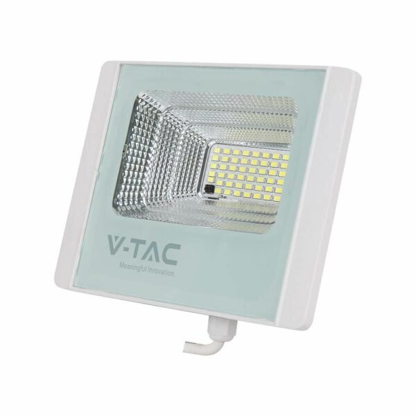 V-TAC 10406 Ηλιακός προβολέας LED 16W φυσικό λευκό 4000K με λευκό σώμα