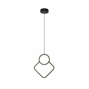 V-TAC 14998 LED κρεμαστό φωτιστικό οροφής Designer 12W 3000K θερμό λευκό με μαύρο σώμα