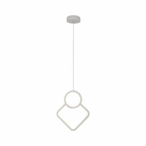 V-TAC 15000 LED κρεμαστό φωτιστικό οροφής Designer 12W 3000K θερμό λευκό με λευκό σώμα