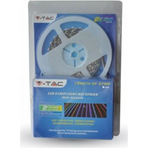 V-TAC 212352 Αδιάβροχη Ταινία LED RGB 5m με Τροφοδοτικό και Τηλεχειριστήριο SMD5050 12V