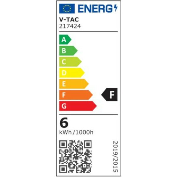 V-TAC 217424 Λάμπα LED Filament Κεράκι E14 6W IP20 Διάφανο Γυαλί Φυσικό Λευκό 4000K - Image 2