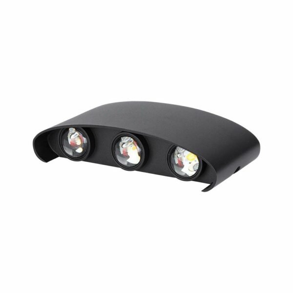 V-TAC 218616 Επιτοίχιο LED φωτιστικό UP-DOWN 5W IP65 μαύρο σώμα 4000K