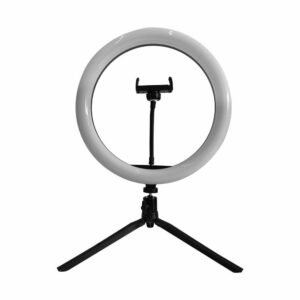 V-TAC 23048 LED Φωτιστικό Eπιτραπέζιο Ring Light 10W 3 σε 1 CCT με Mαύρο Σώμα Dimmable