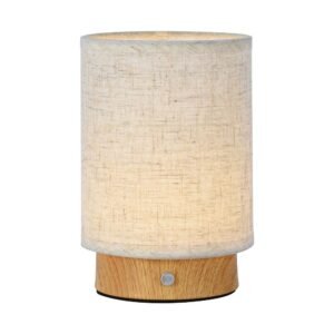V-TAC 23090 Επιτραπέζιο Φωτιστικό LED 3W 100lm 360° IP20 Θερμό Λευκό Επαναφορτιζόμενο Touch Dimmable Ξύλινο & Μπέζ Σώμα