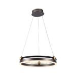 V-TAC 23098 Φωτιστικό Κρεμαστό LED 20W 230V 2400lm 120° IP20 Στρογγυλό Ζεστό Λευκό Με Μαύρο Σώμα