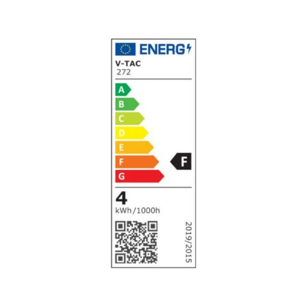 V-TAC 272 Λάμπα LED E14 Κερί Samsung Chip Filament 4W Θερμό λευκό 2700K Διάφανο - Image 2