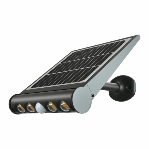V-TAC 6850 LED ηλιακό φωτιστικό επιτοίχιο 8W ψυχρό λευκό 6000K μαύρο σώμα με ανιχνευτή