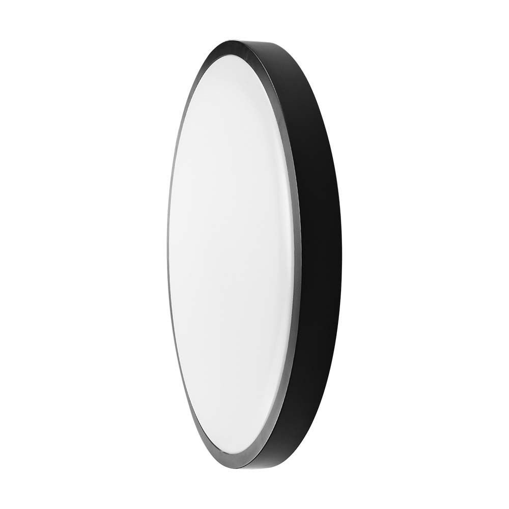 V-TAC 76411 Φωτιστικό LED Οροφής 36W 230V 3820lm 360° IP44 Ø350×61 Στρογγυλό Ψυχρό Λευκό Μαύρο Σώμα