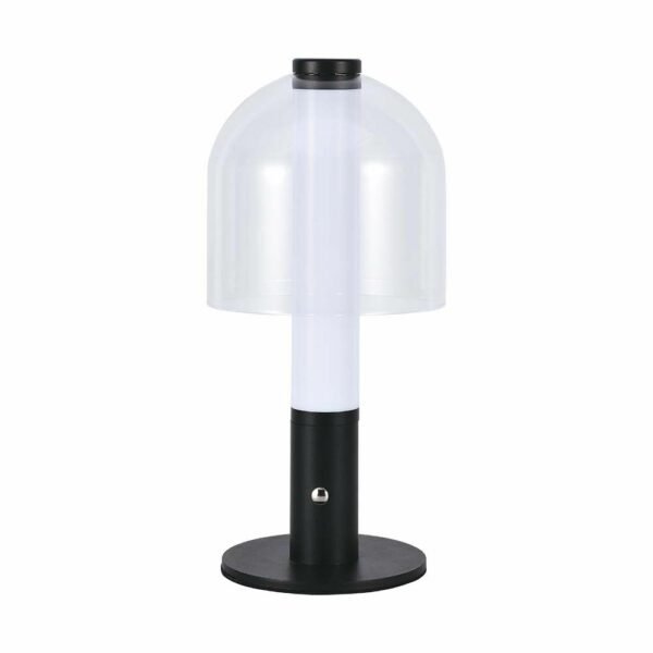 V-TAC 7988 LED φωτιστικό γραφείου 2W επαναφορτιζόμενο 3 σε 1 CCT με μαύρο και διάφανο σώμα dimmable