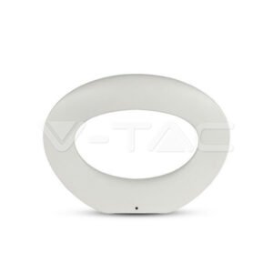 V-TAC 8308 Στεγανή Απλίκα Εξωτερικού Χώρου LED 10W 4000K Φυσικό Λευκό Φως με Λευκό Σώμα