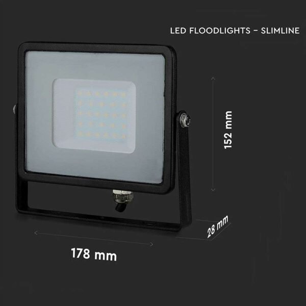 Προβολέας LED 20W Samsung Chip 3000K-Θερμό Λευκό V-TAC 442 Λευκός - Image 5