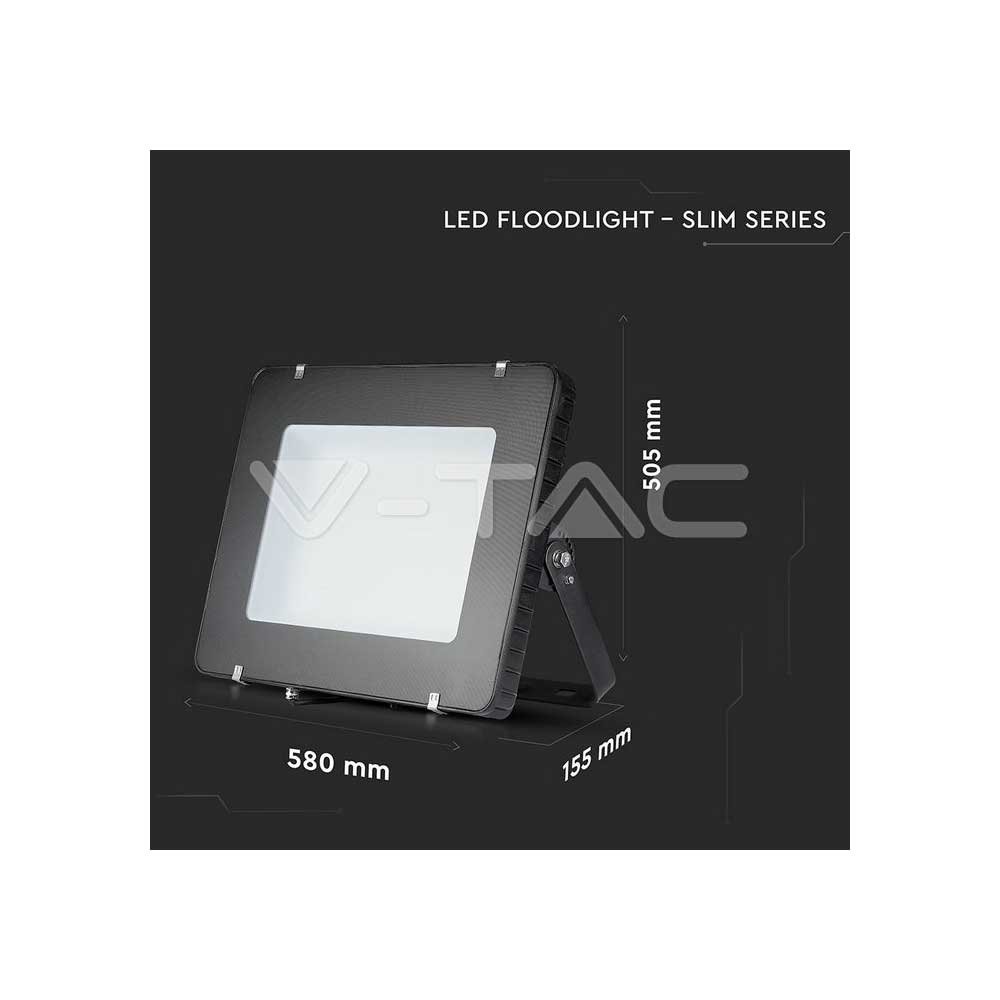 LED Προβολέας 500W Samsung chip και καλώδιο 1m Μαύρο Σώμα Ουδέτερο Φως 4000K (120lm/W) V-TAC SKU: 966 - Image 5