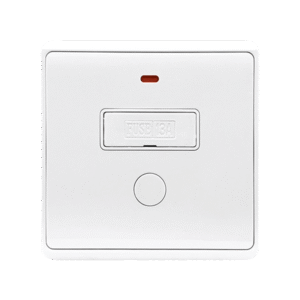 LONDON OUTLET WITH FUSE AND LED INDICATOR WHITE