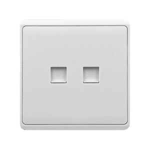 LONDON DOUBLE COMPUTER RJ45 SOCKET WHITE