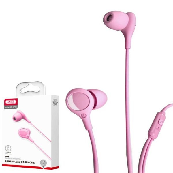 XO EP46 Noise-cancelling in-ear sleep Handsfree  1.2μ Ρόζ