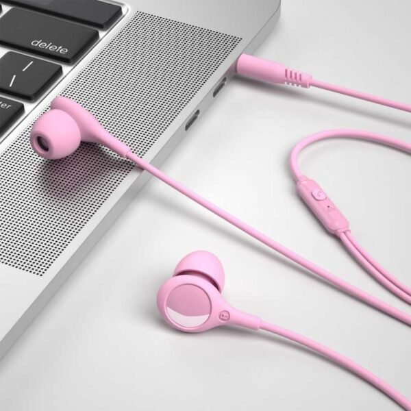 XO EP46 Noise-cancelling in-ear sleep Handsfree  1.2μ Ρόζ - Image 2